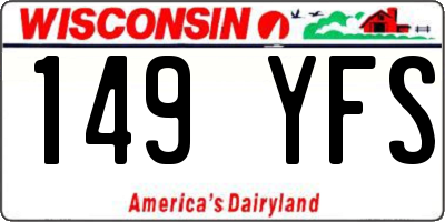 WI license plate 149YFS