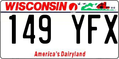 WI license plate 149YFX