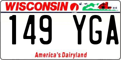 WI license plate 149YGA