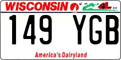 WI license plate 149YGB