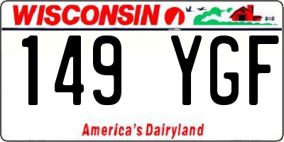 WI license plate 149YGF