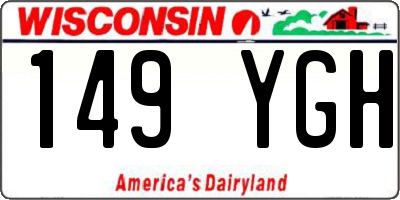 WI license plate 149YGH