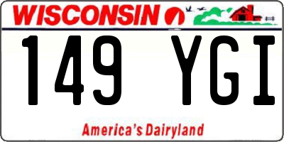 WI license plate 149YGI