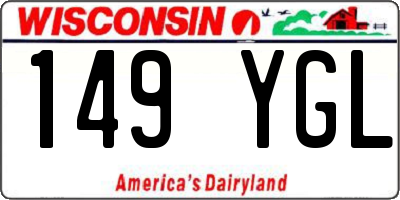 WI license plate 149YGL
