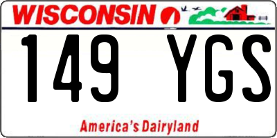 WI license plate 149YGS