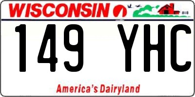 WI license plate 149YHC