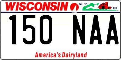 WI license plate 150NAA