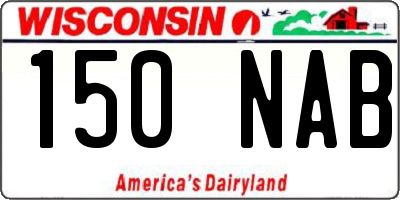 WI license plate 150NAB