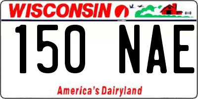 WI license plate 150NAE