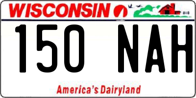 WI license plate 150NAH