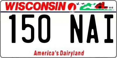 WI license plate 150NAI