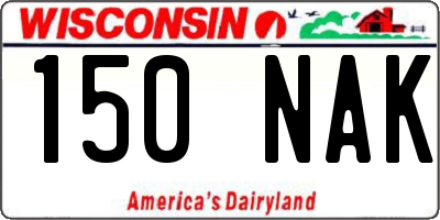 WI license plate 150NAK