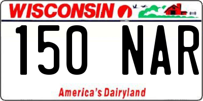 WI license plate 150NAR