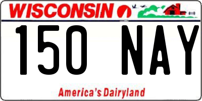 WI license plate 150NAY