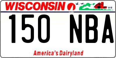 WI license plate 150NBA