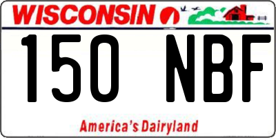 WI license plate 150NBF