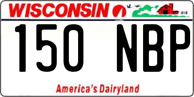 WI license plate 150NBP