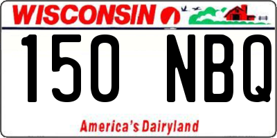 WI license plate 150NBQ
