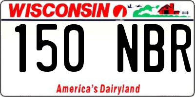 WI license plate 150NBR