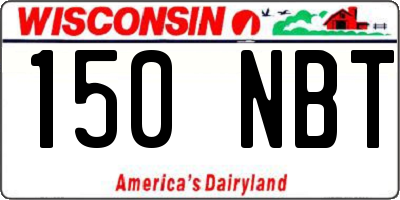 WI license plate 150NBT