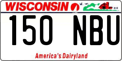 WI license plate 150NBU