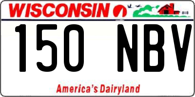WI license plate 150NBV