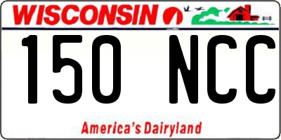 WI license plate 150NCC