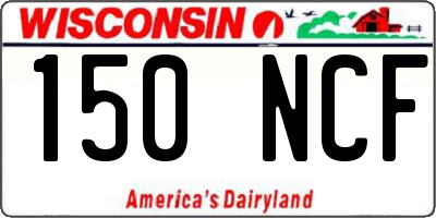 WI license plate 150NCF