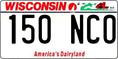 WI license plate 150NCO