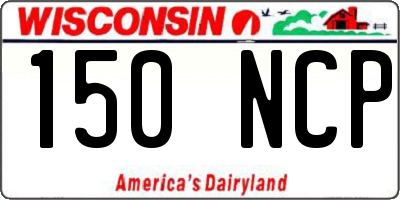 WI license plate 150NCP