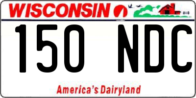 WI license plate 150NDC