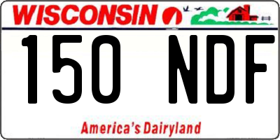 WI license plate 150NDF