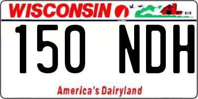 WI license plate 150NDH