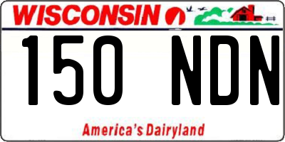 WI license plate 150NDN