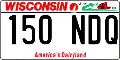 WI license plate 150NDQ