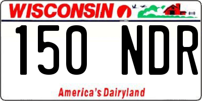WI license plate 150NDR