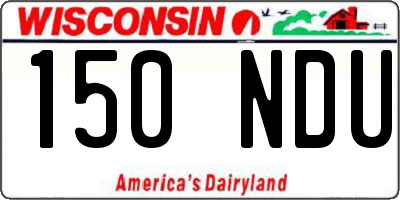 WI license plate 150NDU