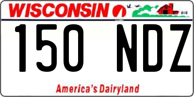 WI license plate 150NDZ