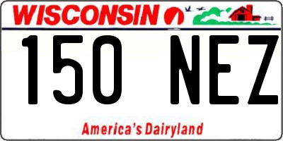 WI license plate 150NEZ