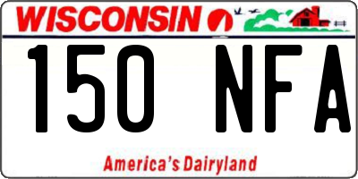 WI license plate 150NFA