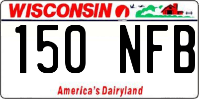 WI license plate 150NFB