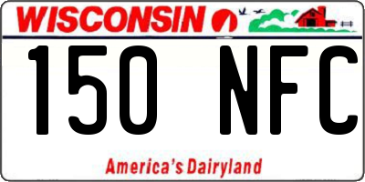 WI license plate 150NFC