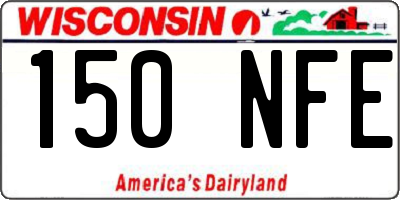 WI license plate 150NFE