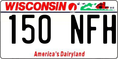 WI license plate 150NFH