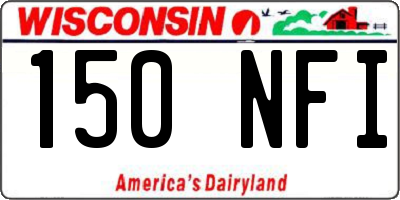 WI license plate 150NFI