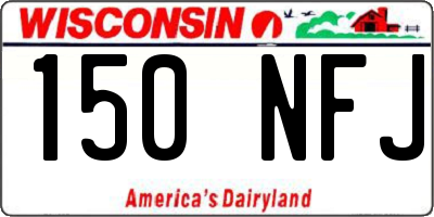 WI license plate 150NFJ