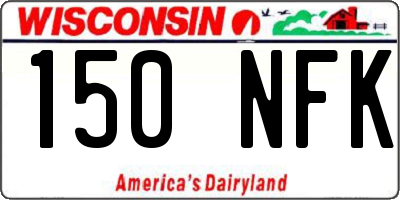 WI license plate 150NFK