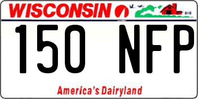 WI license plate 150NFP