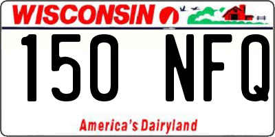 WI license plate 150NFQ