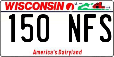 WI license plate 150NFS